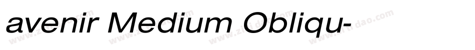 avenir Medium Obliqu字体转换